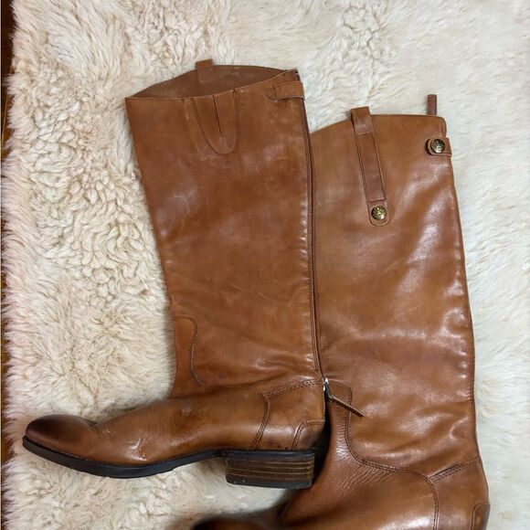 Anthropologie Sam Edelman Brown Leather Riding Boots - Picture 4 of 8